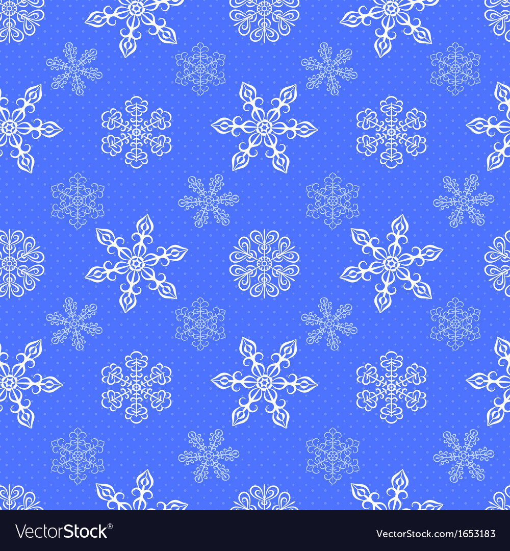 Winter pattern with snowflakes