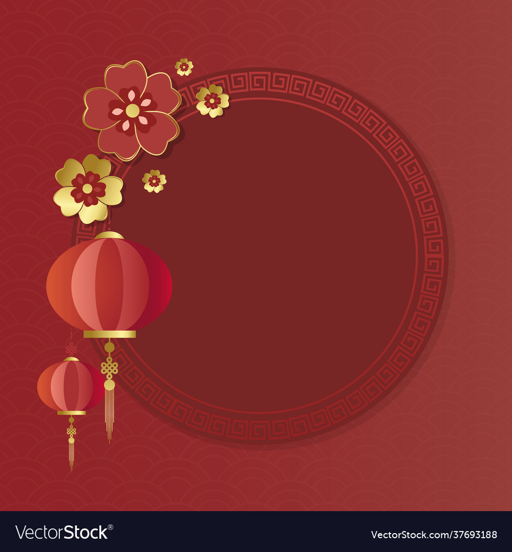 Chinese new year mockup Royalty Free Vector Image