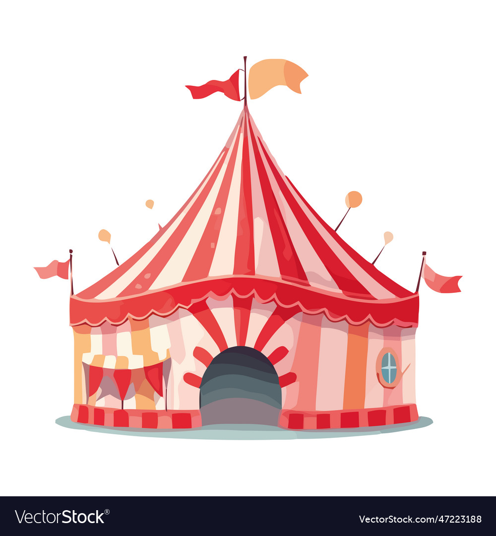 Colorful circus tent performers celebrate Vector Image