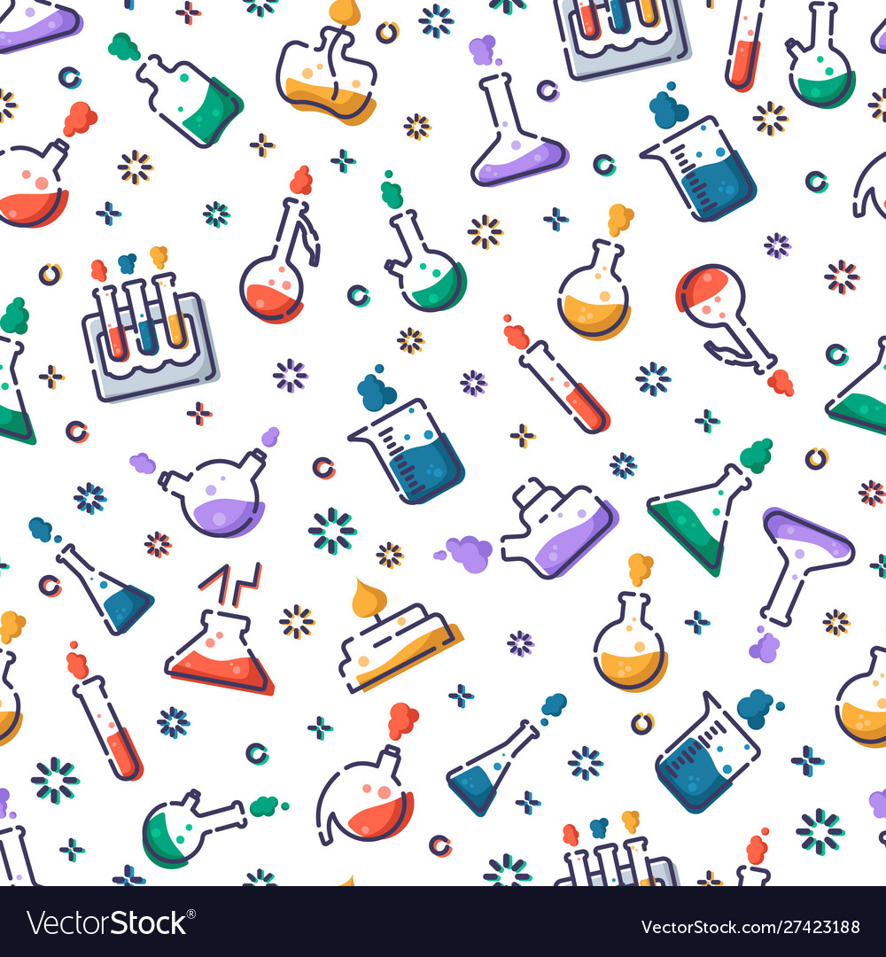 Laboratory Flasks Icon Set Royalty Free Vector Image