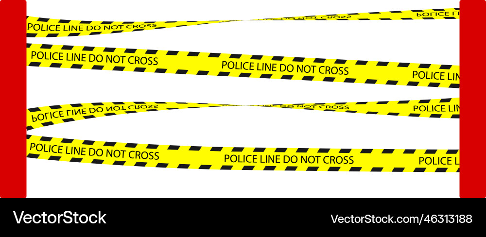 Police line icon Royalty Free Vector Image - VectorStock