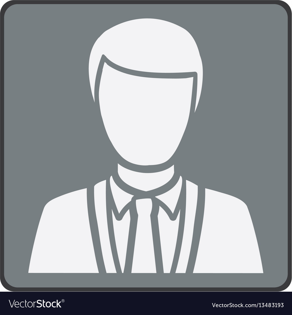 Emblem man customer icon