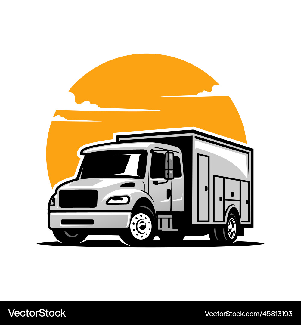 Road service and towing truck Royalty Free Vector Image