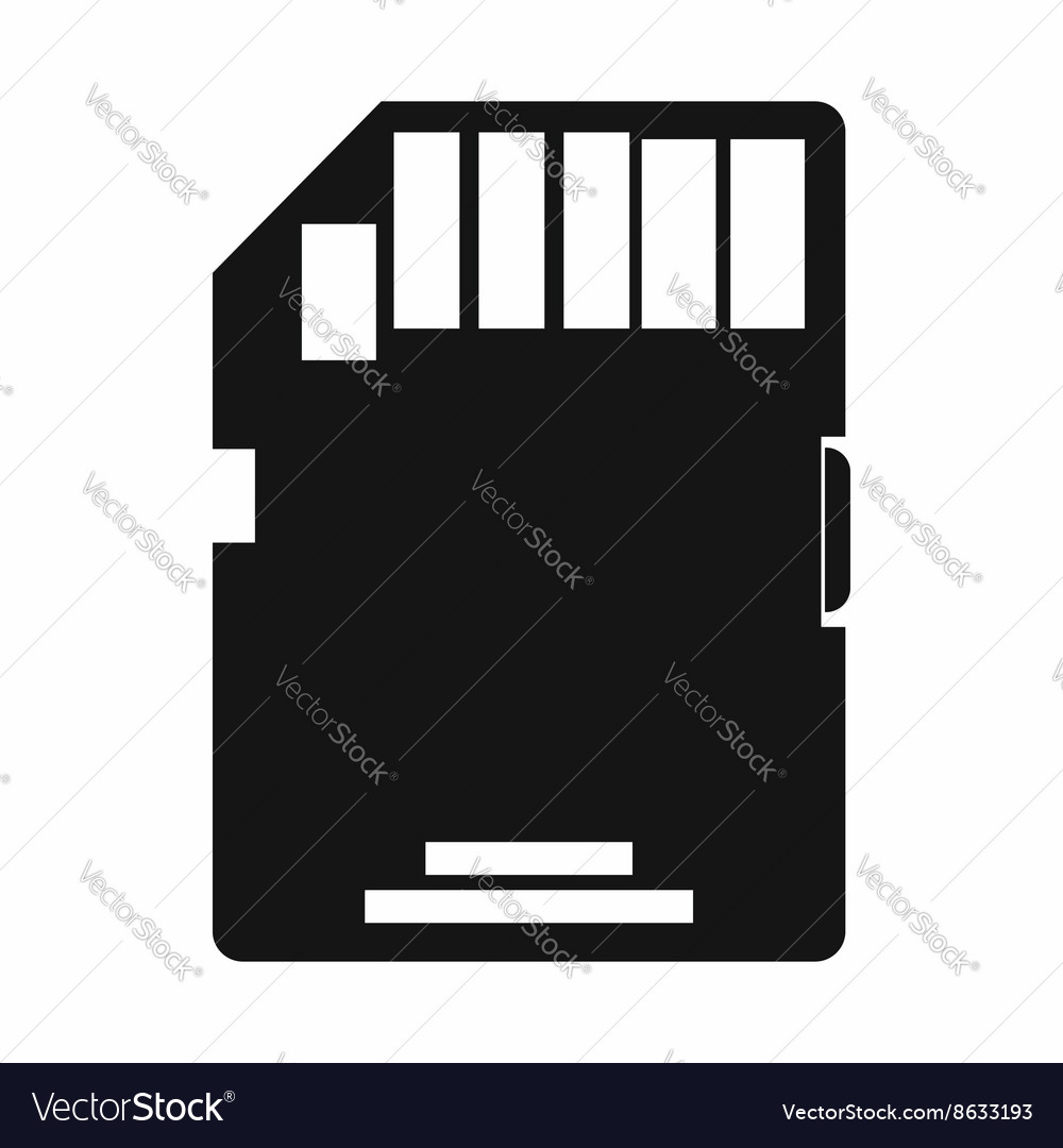 Sd memory card icon simple style Royalty Free Vector Image