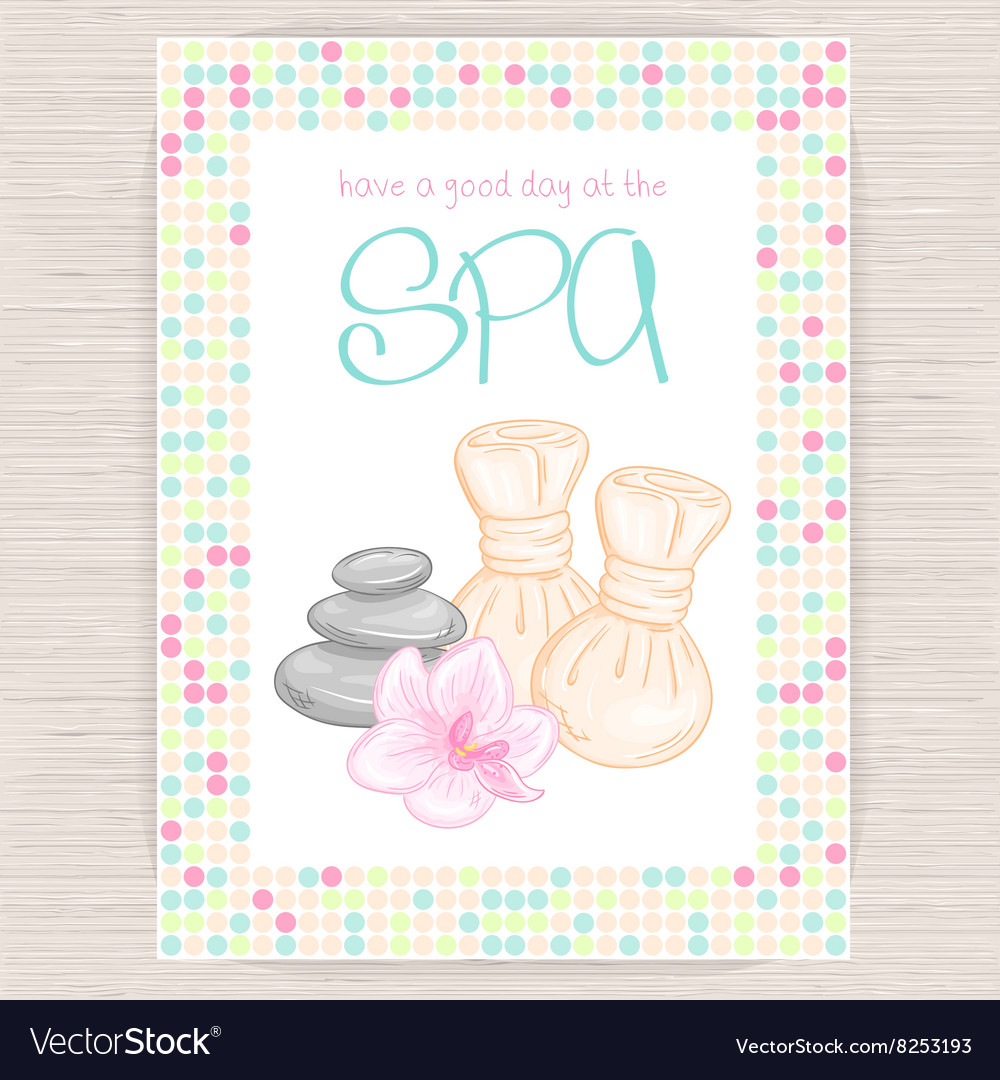 Spa party invitation with colorful mosaic frame