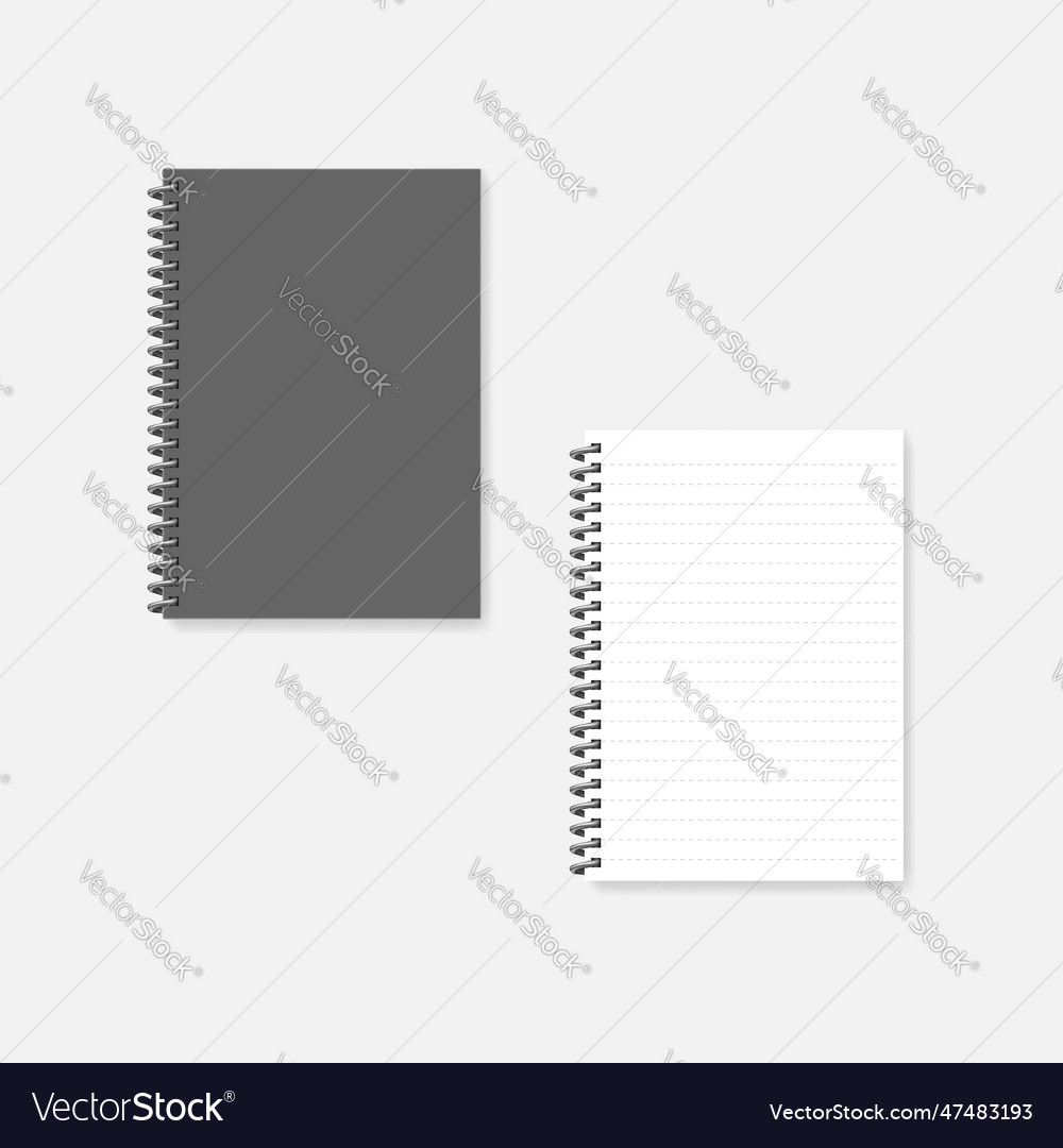 Wire spiral a4 notebook - gray cover and white