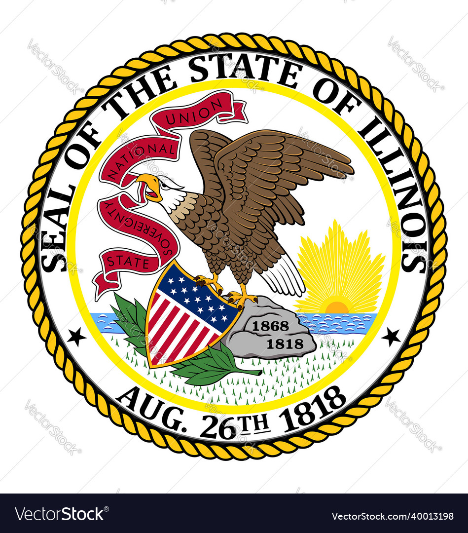 Accurate correct seal of the state illinois Vector Image