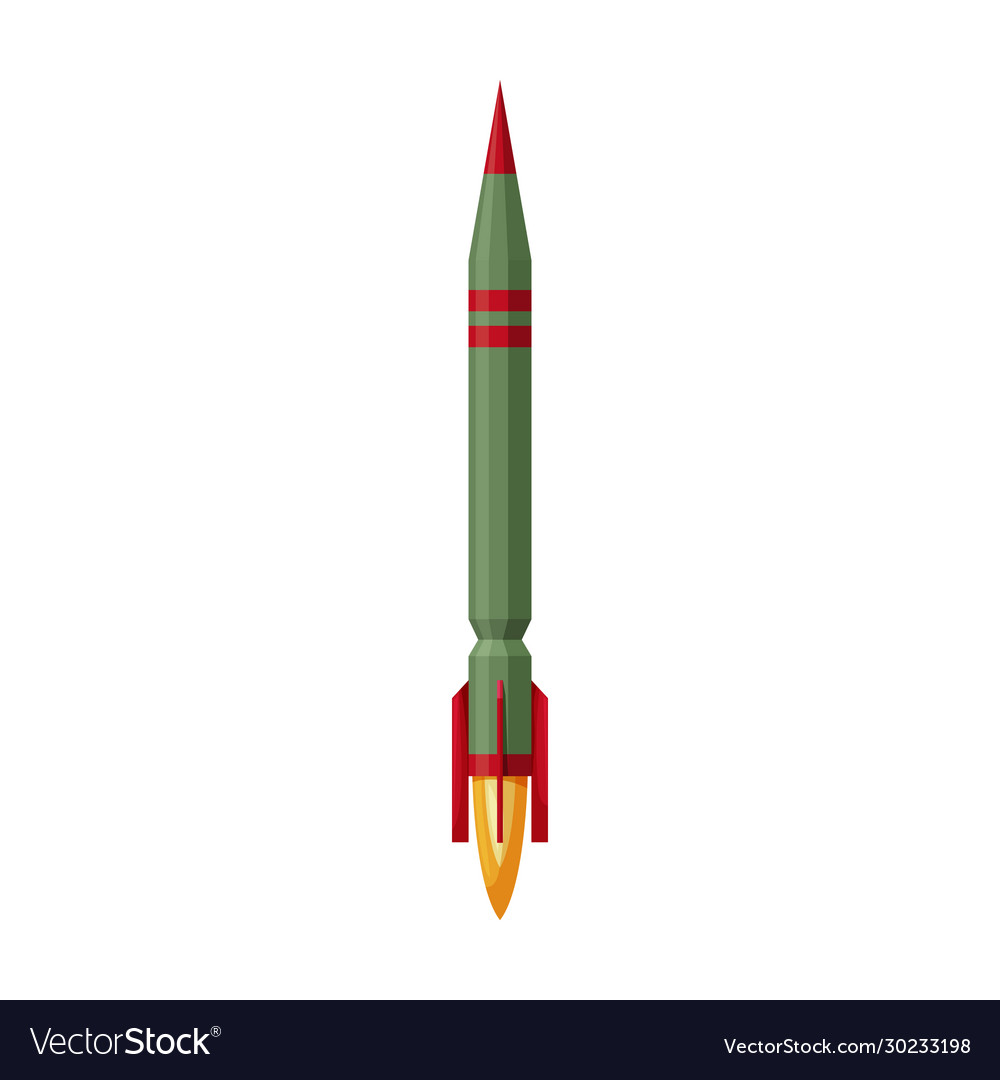 Ballistic missile iconcartoon icon Royalty Free Vector Image