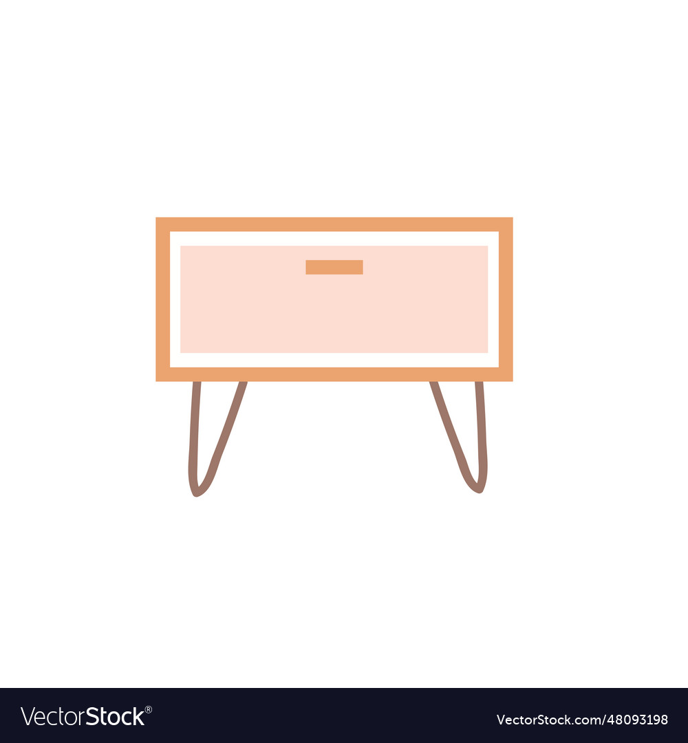 Cartoon table side table Royalty Free Vector Image