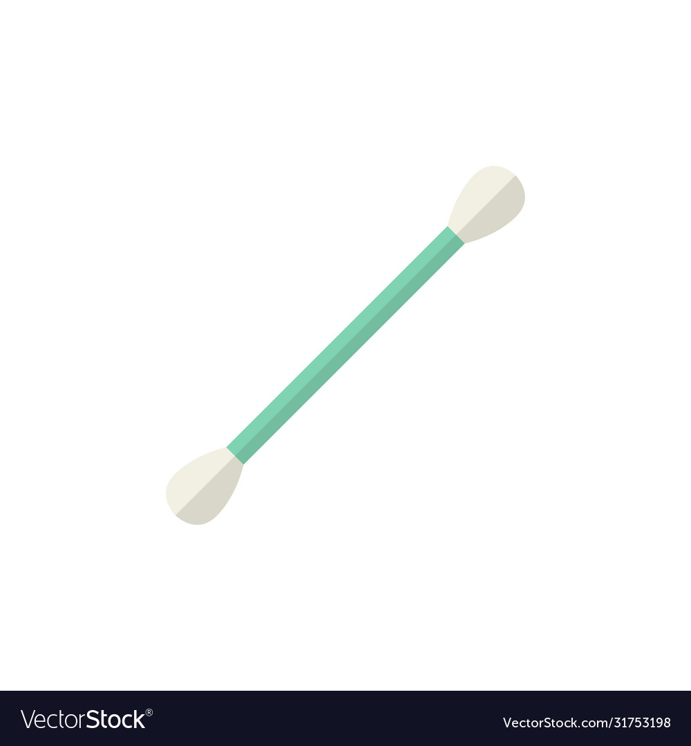 Cotton swab flat icon Royalty Free Vector Image