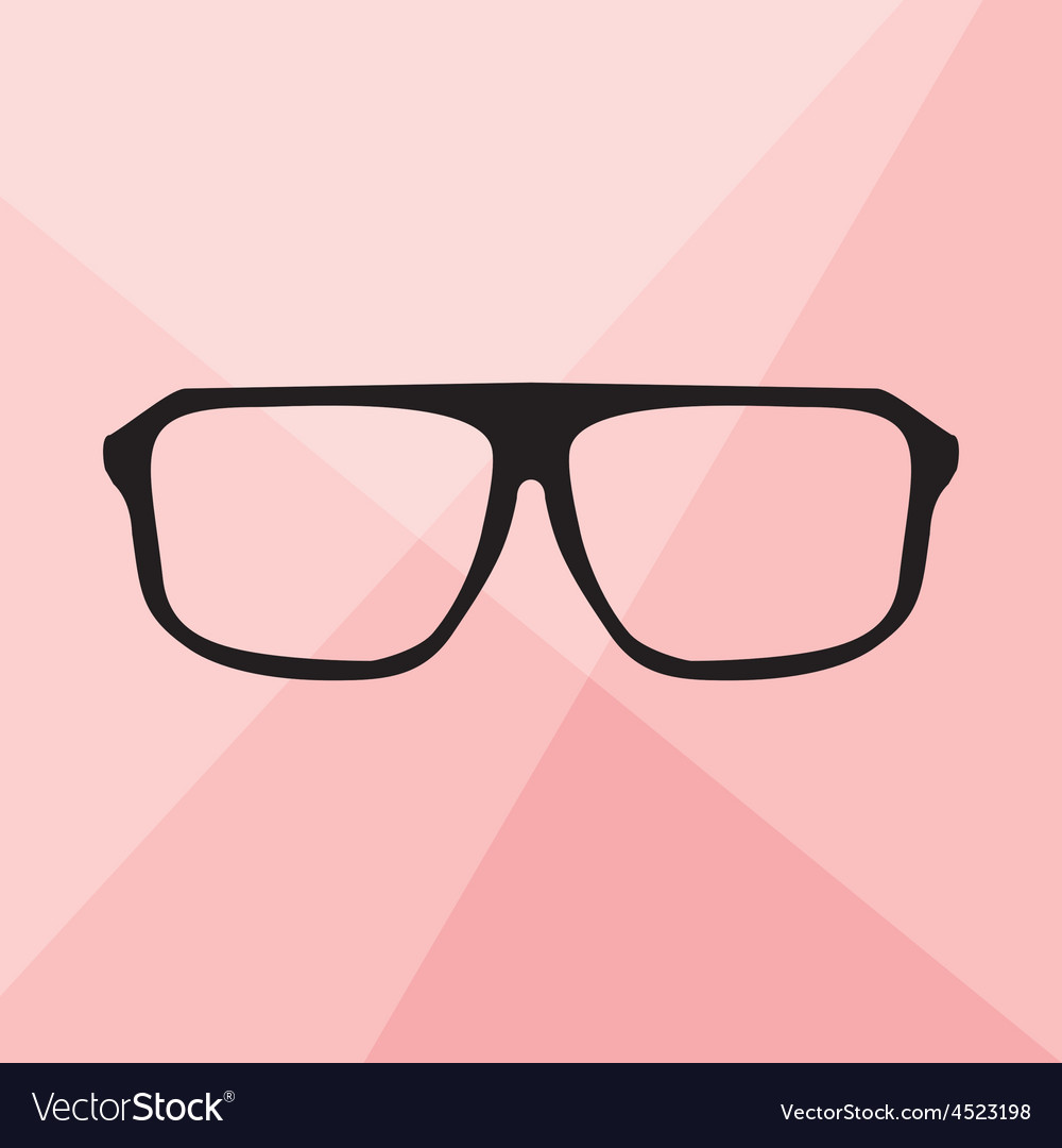 Glasses on pink background