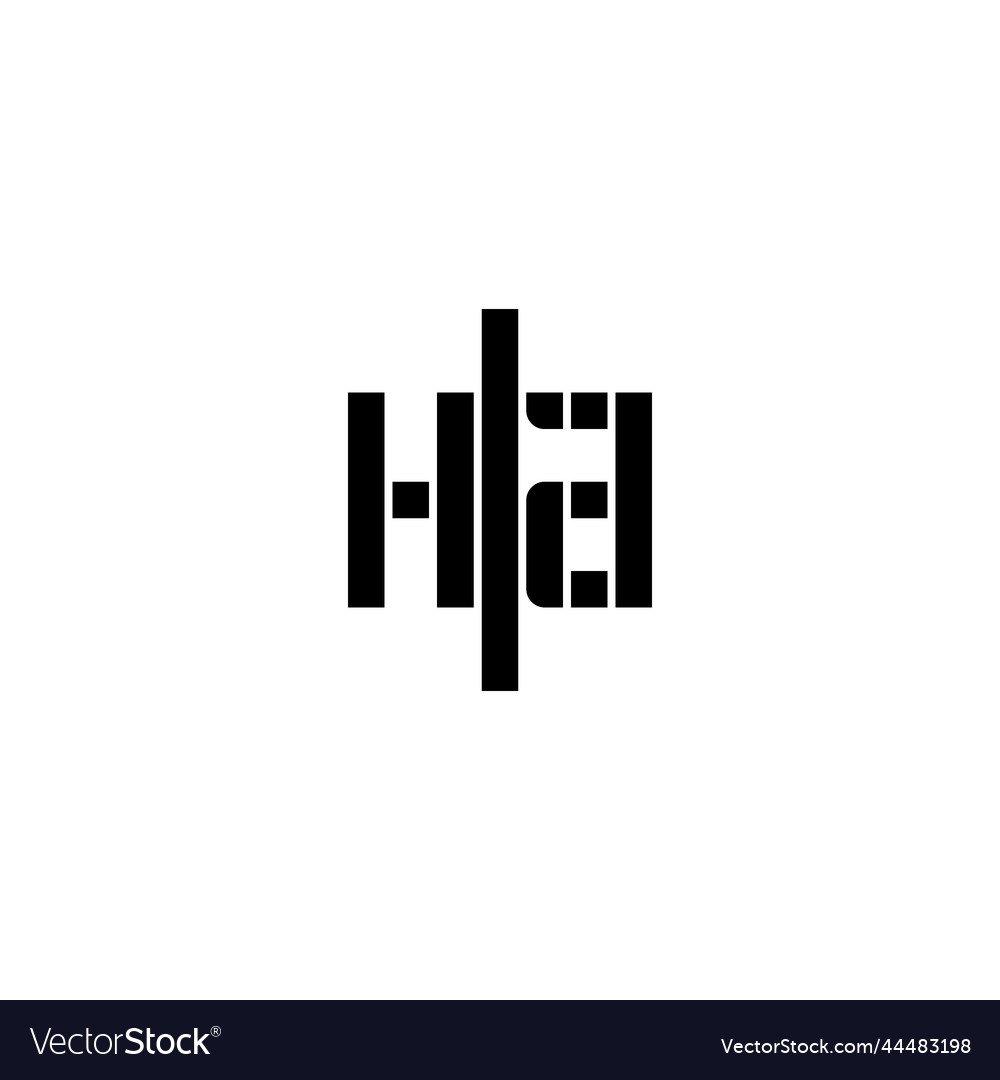 Ha geometric bold concept logo initial