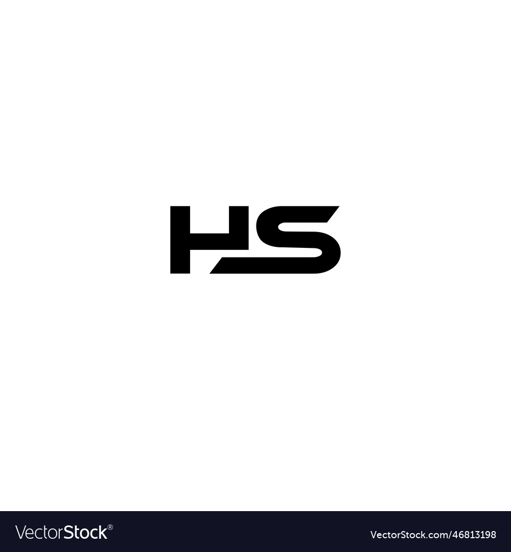 Hs logo design template graphic branding Vector Image