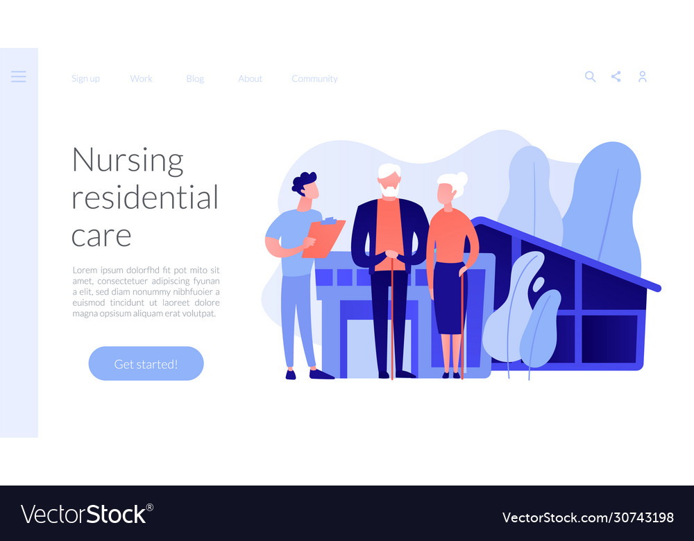 Nursing home concept landing page