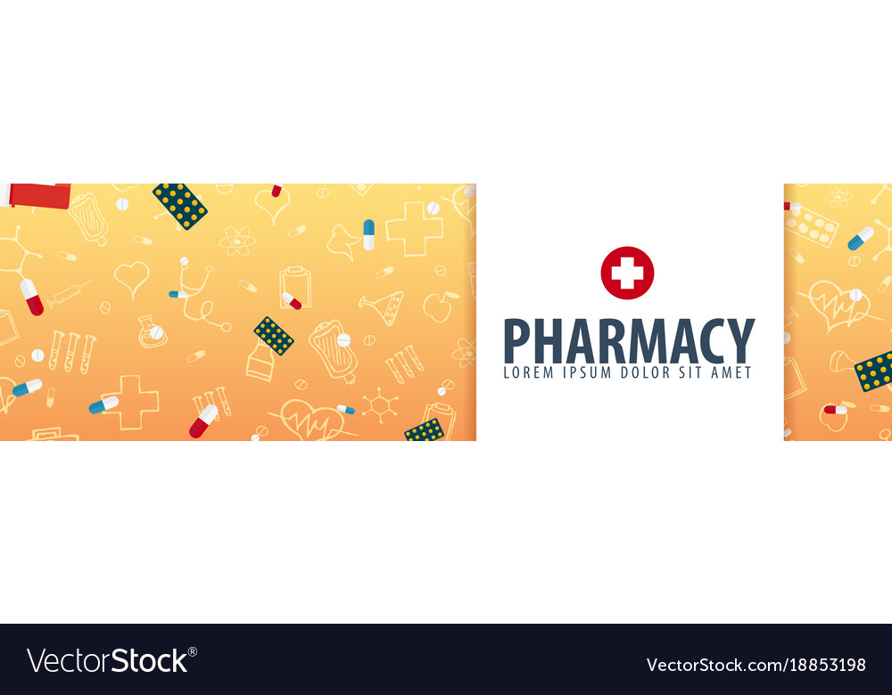 Pharmacy Medical Banner Health Care Royalty Free Vector