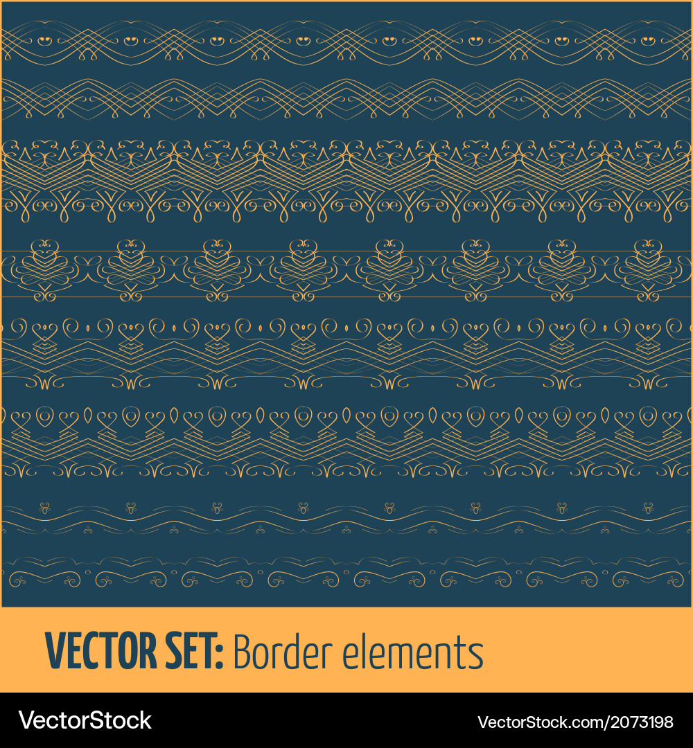 Set of border elements and page decoration Vector Image