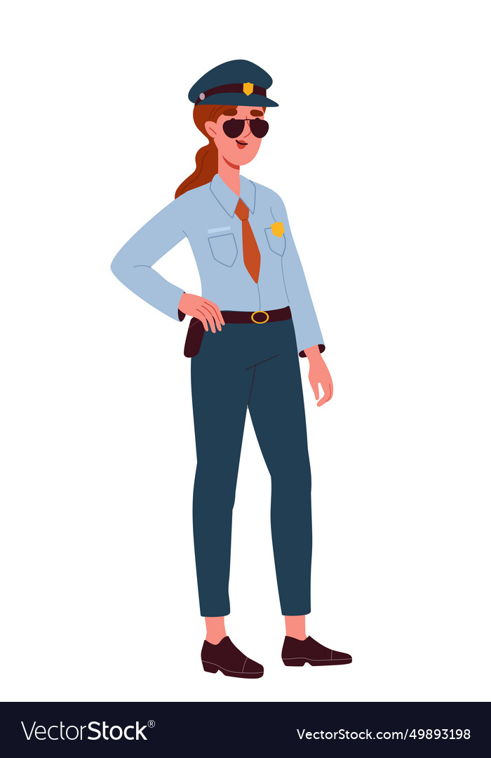 Woman in police profession Royalty Free Vector Image