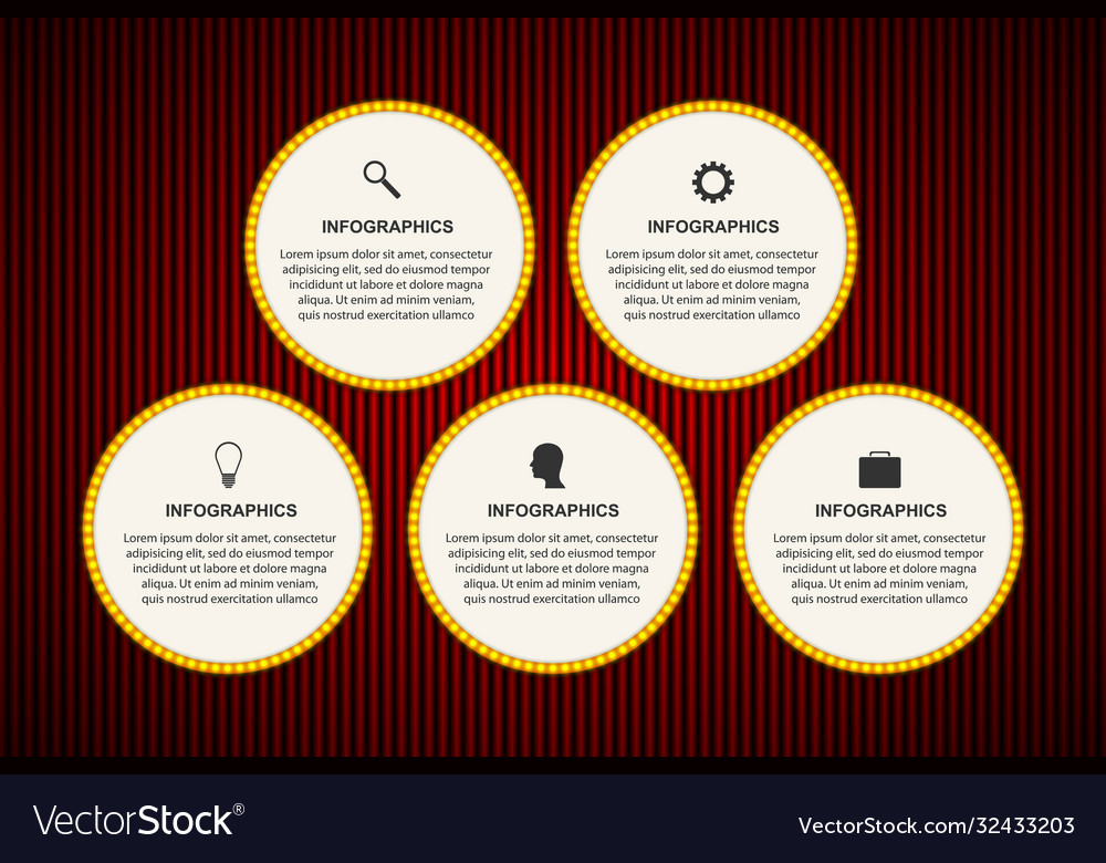 Abstract options infographics template