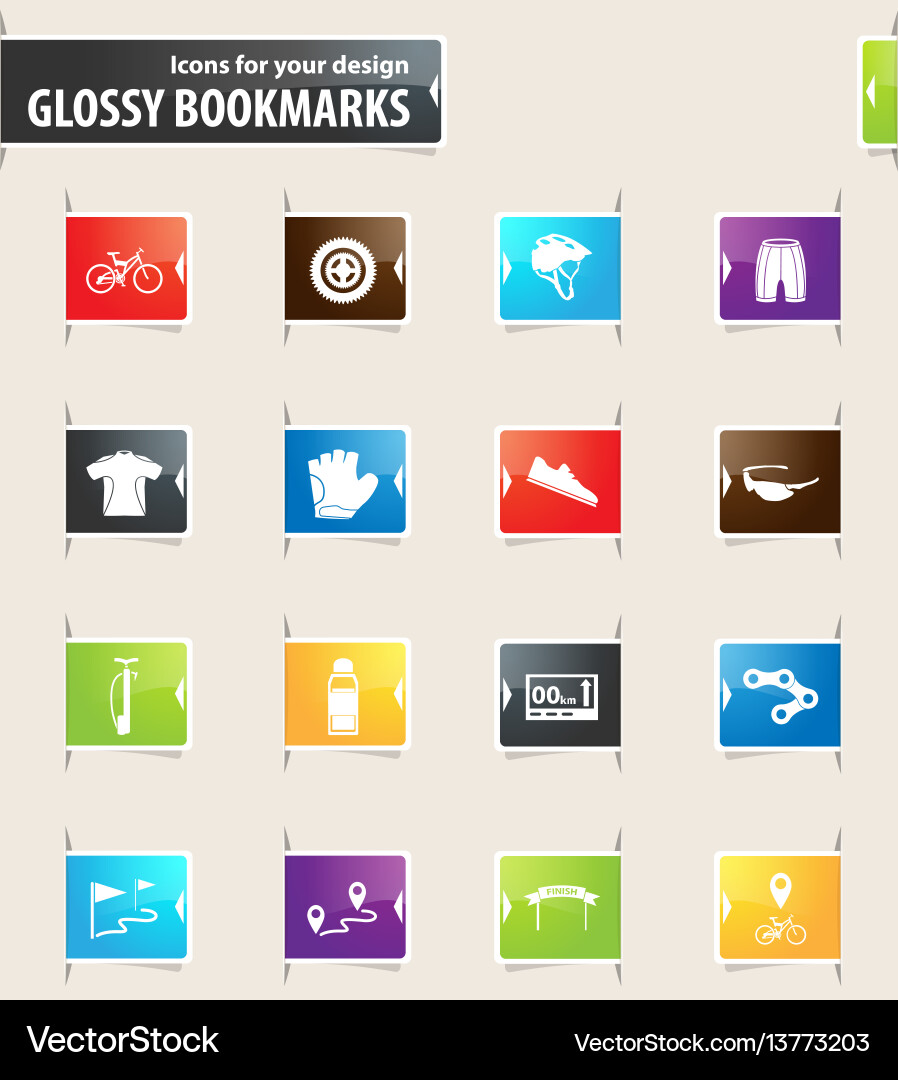 Bicycle icon set Royalty Free Vector Image - VectorStock