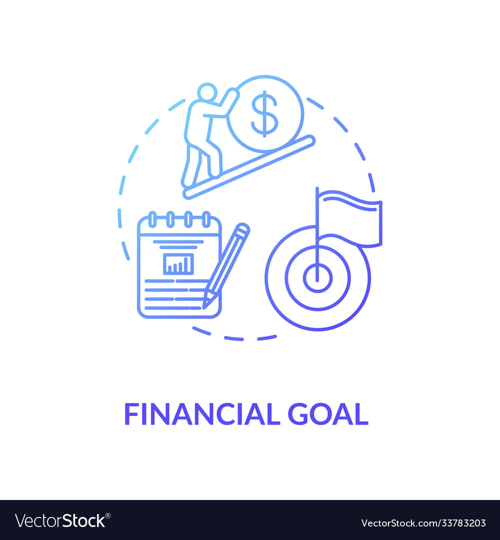 Financial goal concept icon