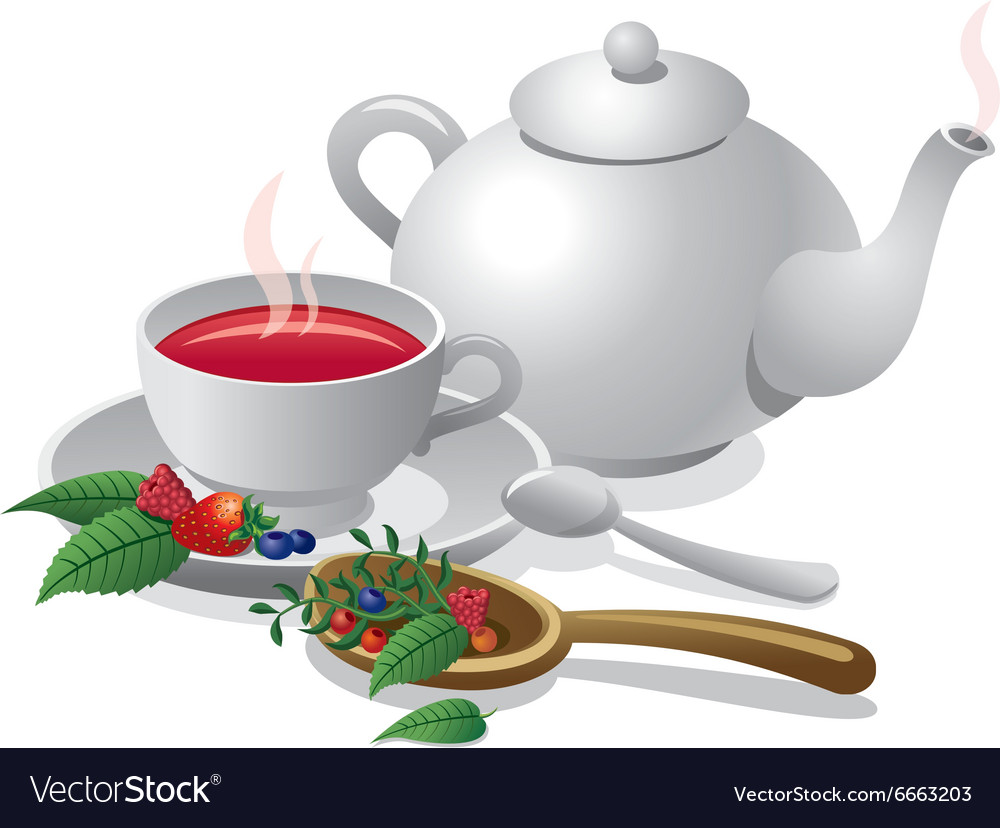 Fruit tea Royalty Free Vector Image VectorStock