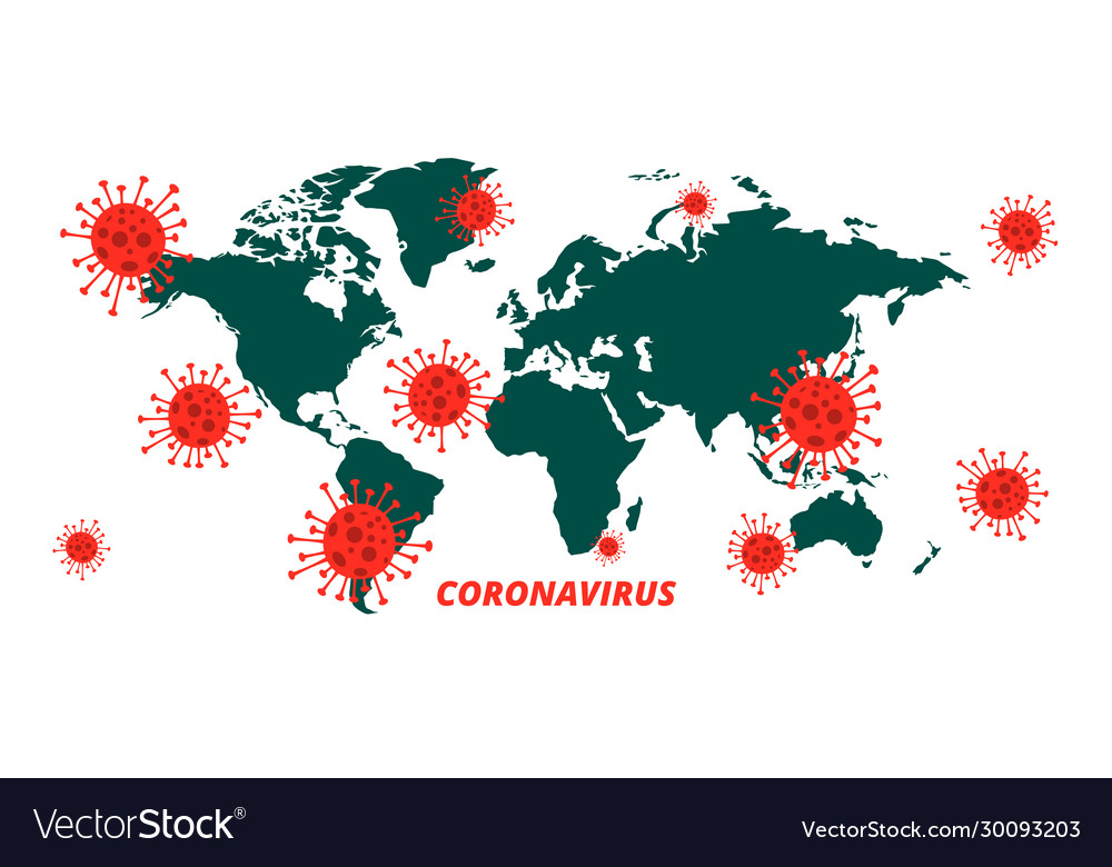 Global covid-19 coronavirus pandemic infection Vector Image