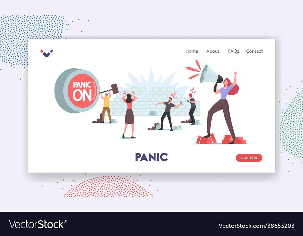 Panische Gewalt aggressive Verhalten Landing Page