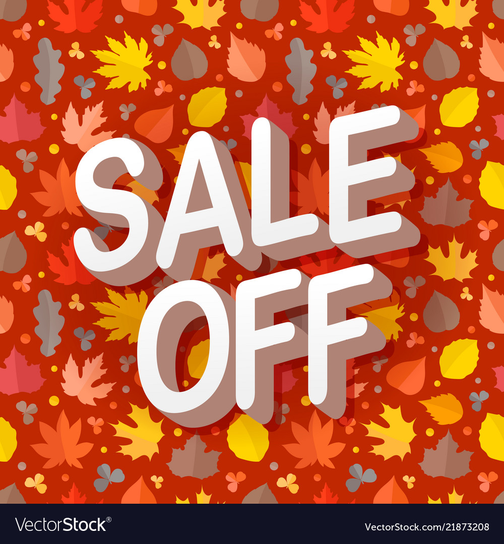 Autumn sale season concept Royalty Free Vector Image