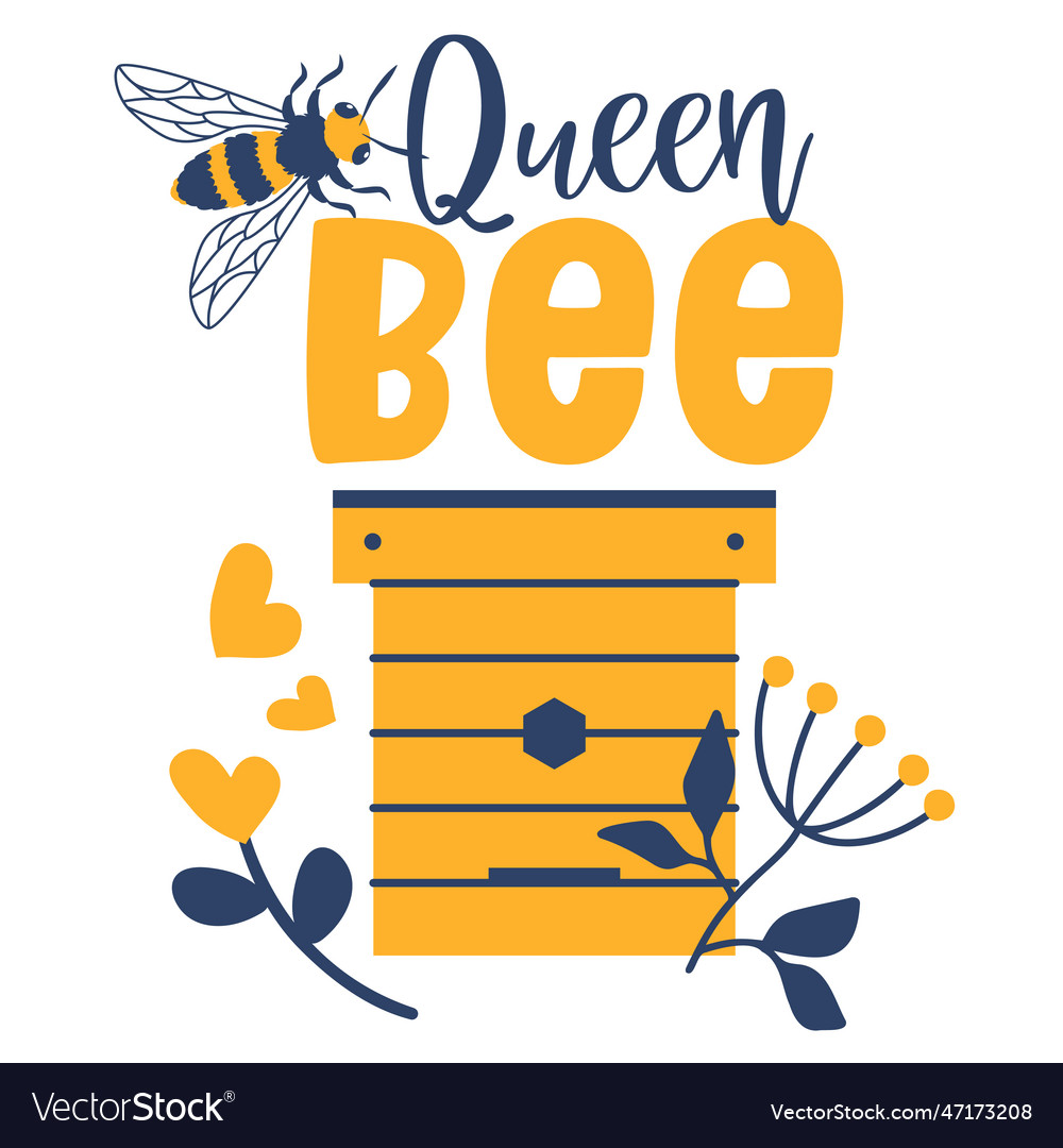 Bee and honey hand drawn motivation lettering Vector Image