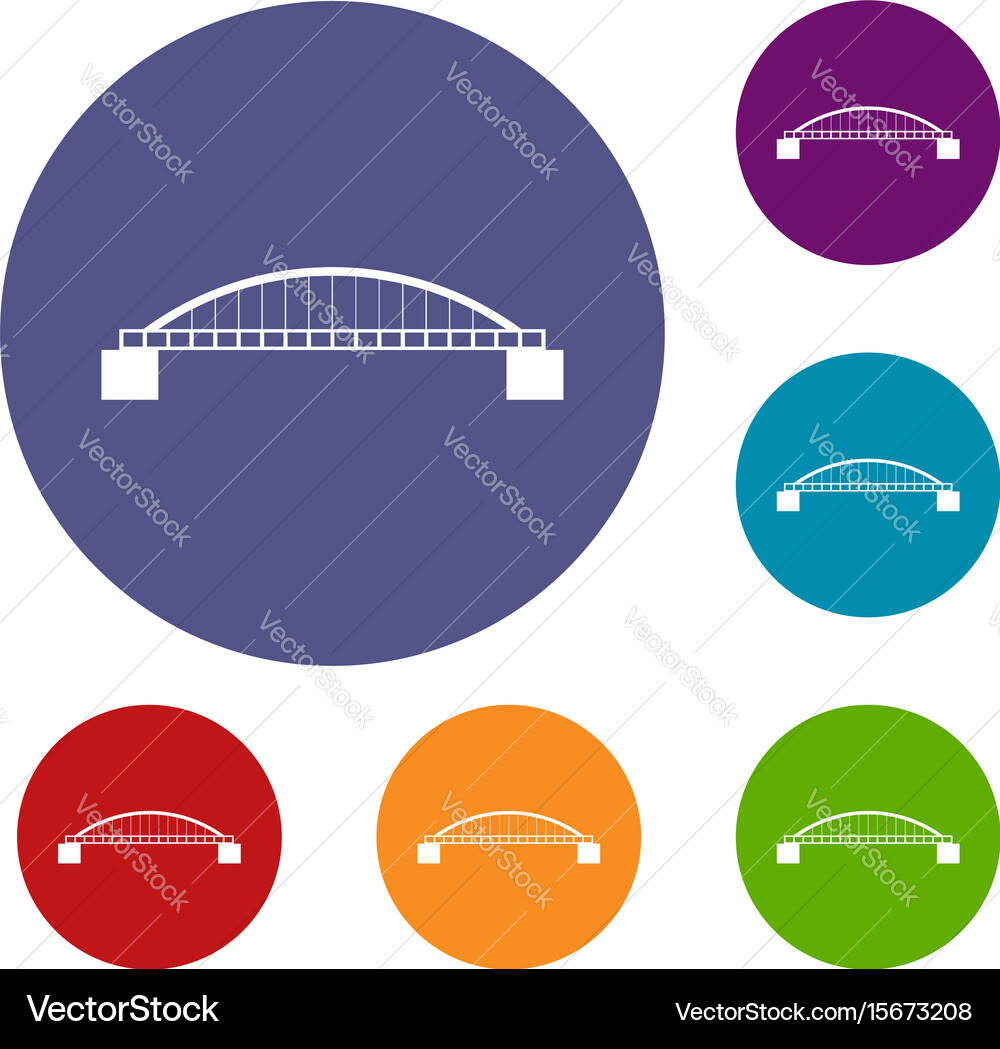 Bridge icons set Royalty Free Vector Image - VectorStock