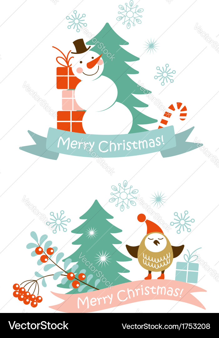 Christmas graphic elements Royalty Free Vector Image