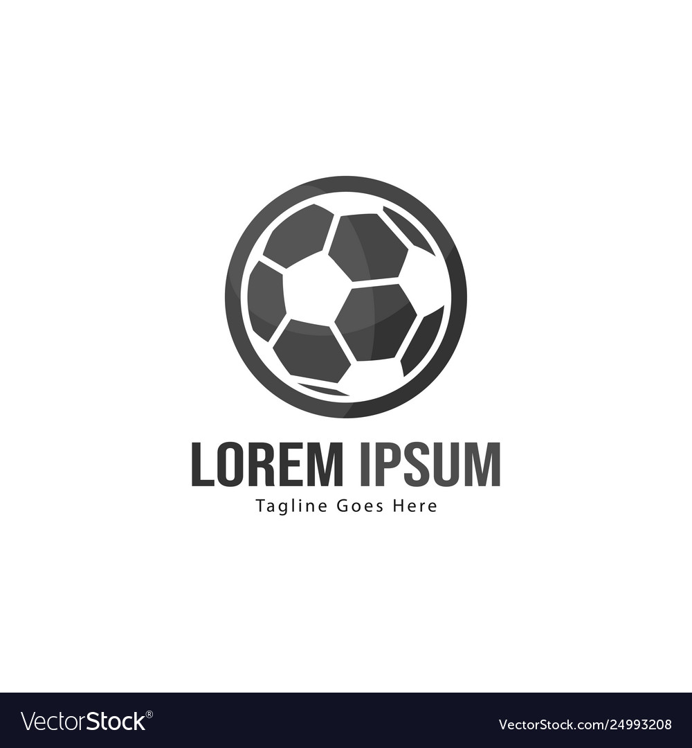 Football logo template design logo Royalty Free Vector Image