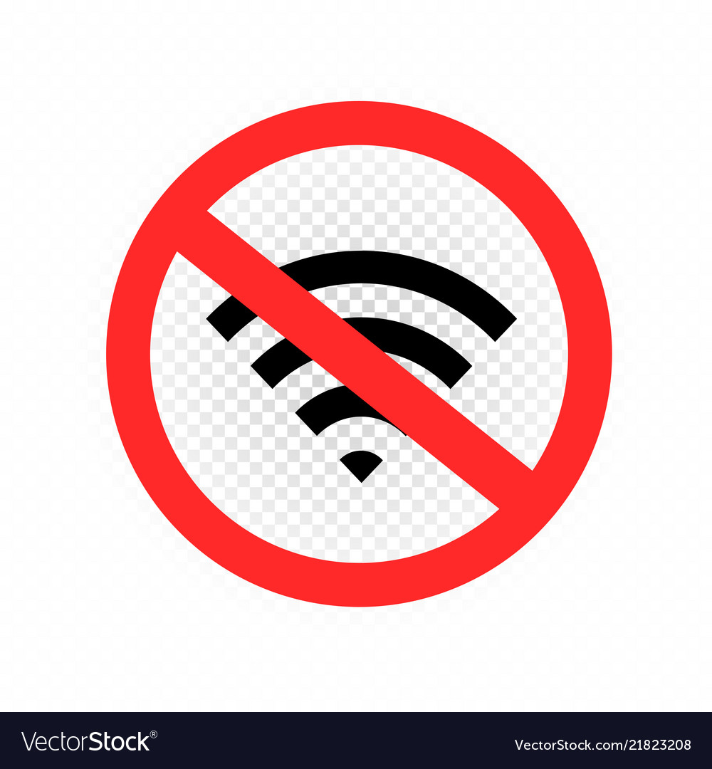 Wifi signal forbidden symbol icon