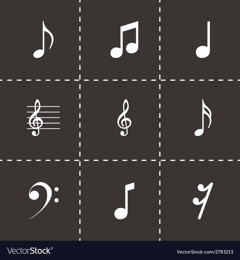 Black notes icons set Royalty Free Vector Image