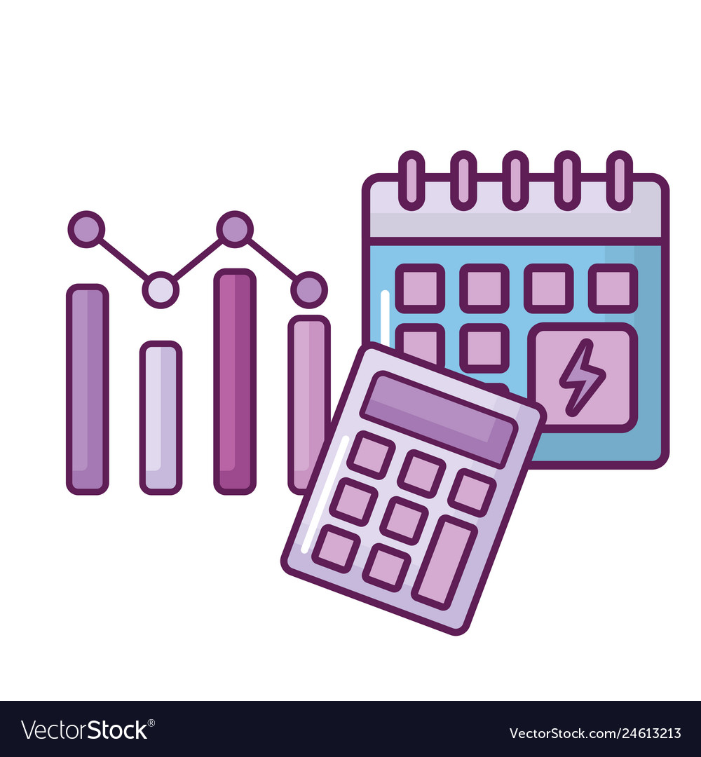 Calendar reminder with statistics and calculator