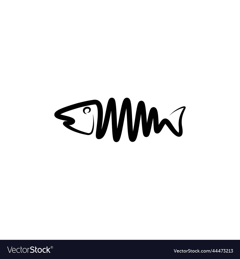 Fishbone logo Royalty Free Vector Image - VectorStock