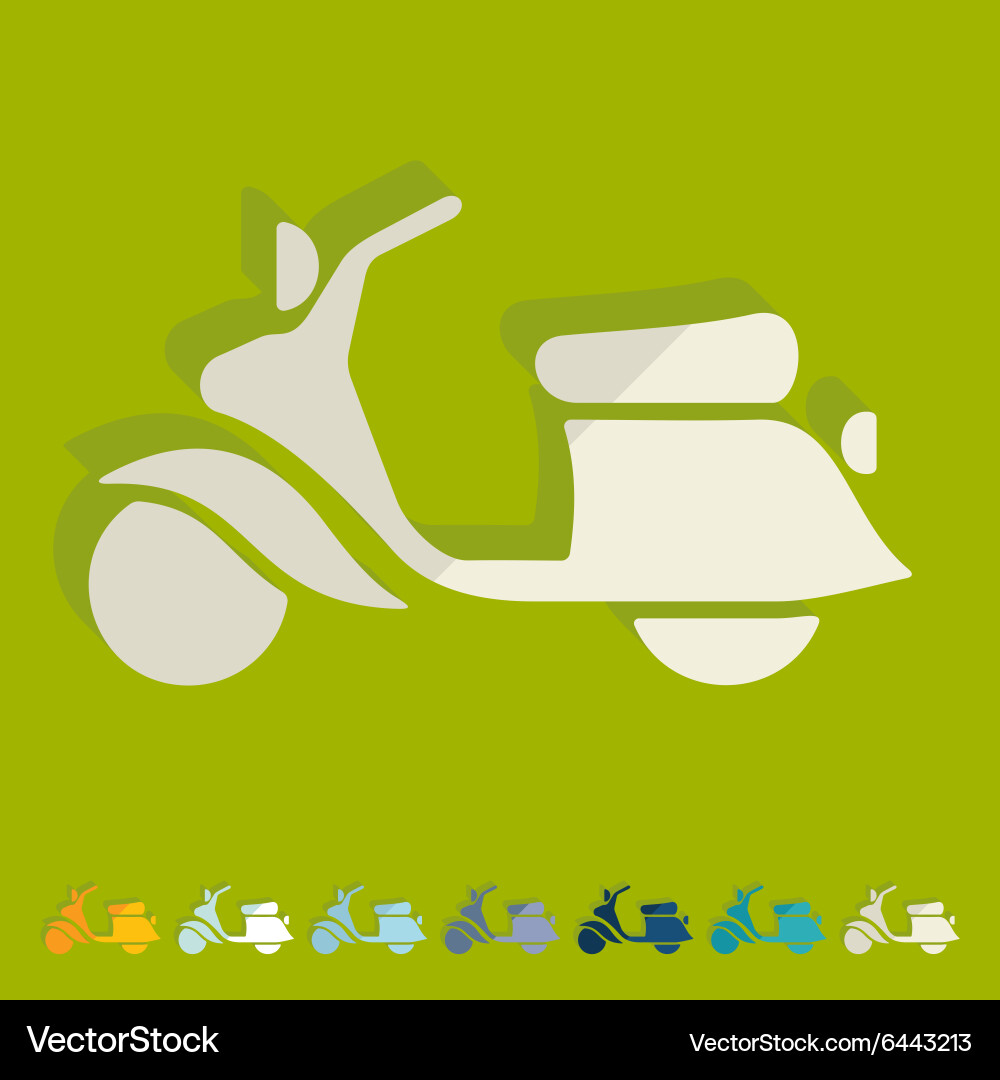 Flat design scooter Royalty Free Vector Image - VectorStock