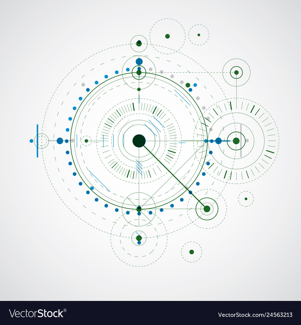 Geometric technology colorful drawing technical