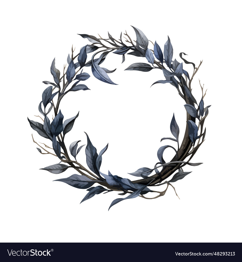 Gothic wreath clipart isolated