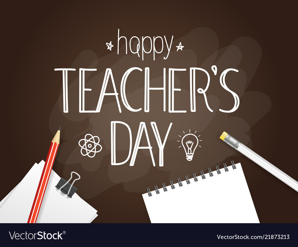 Happy teachers day concept Royalty Free Vector Image