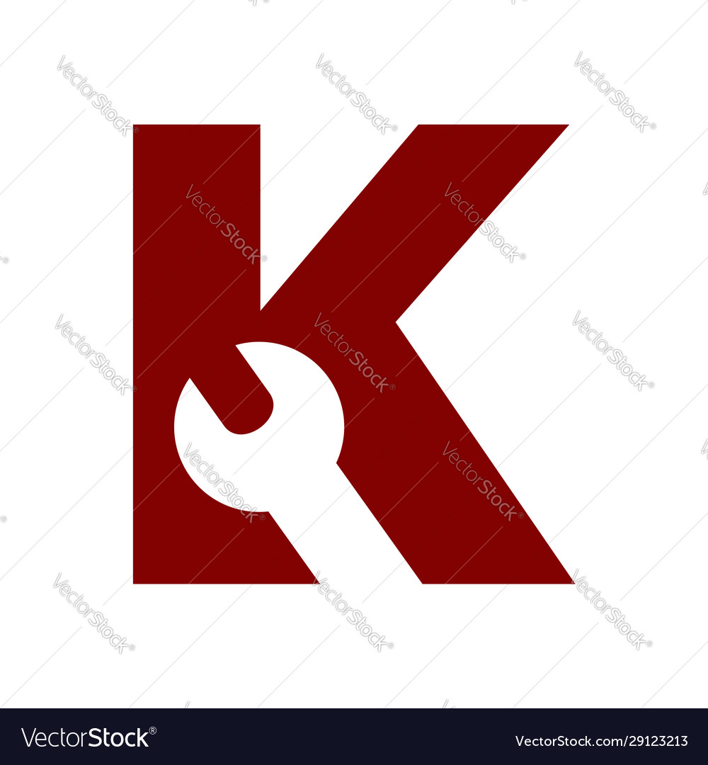 Initial letter k tool logo Royalty Free Vector Image