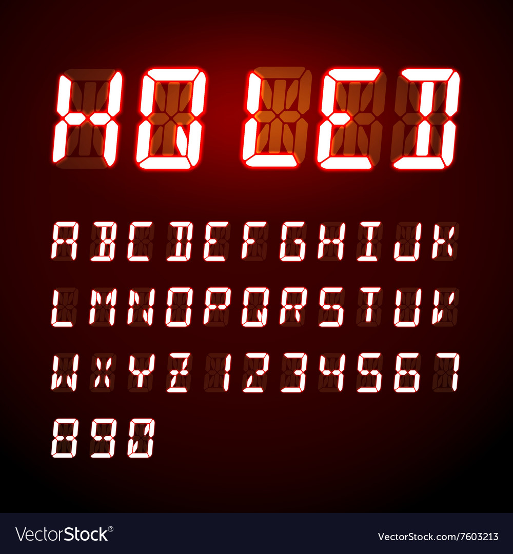 red led letters