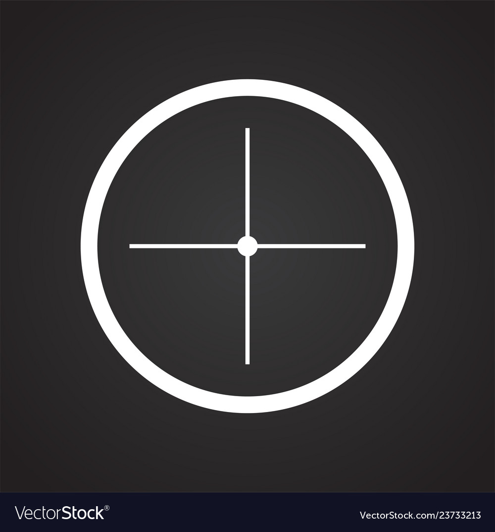 Target icon set on black background for graphic Vector Image