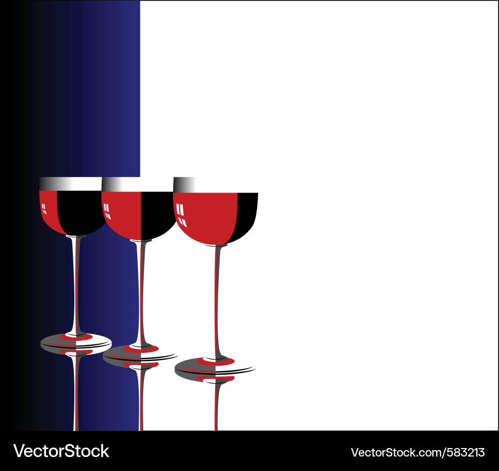 Wine glasses Royalty Free Vector Image - VectorStock