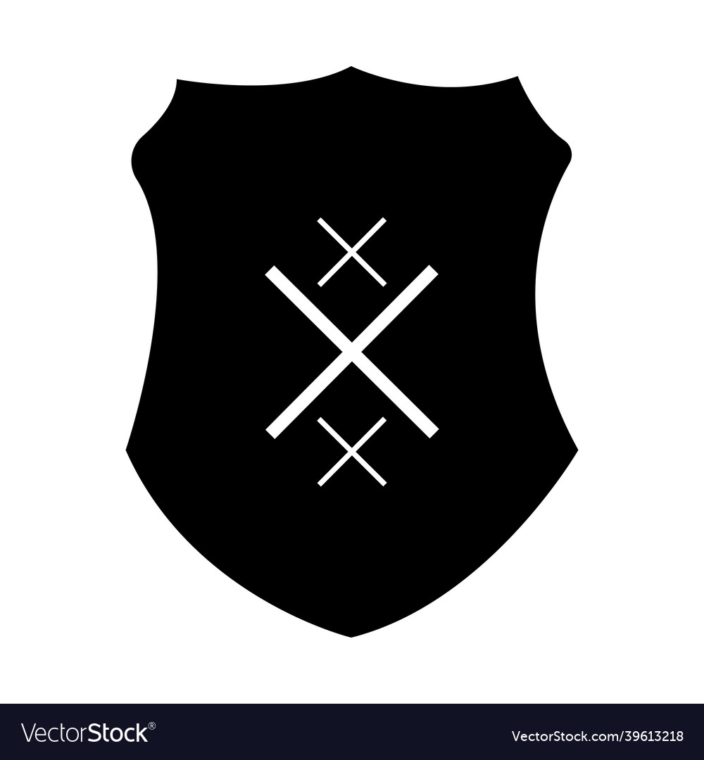 Black shield check mark icon