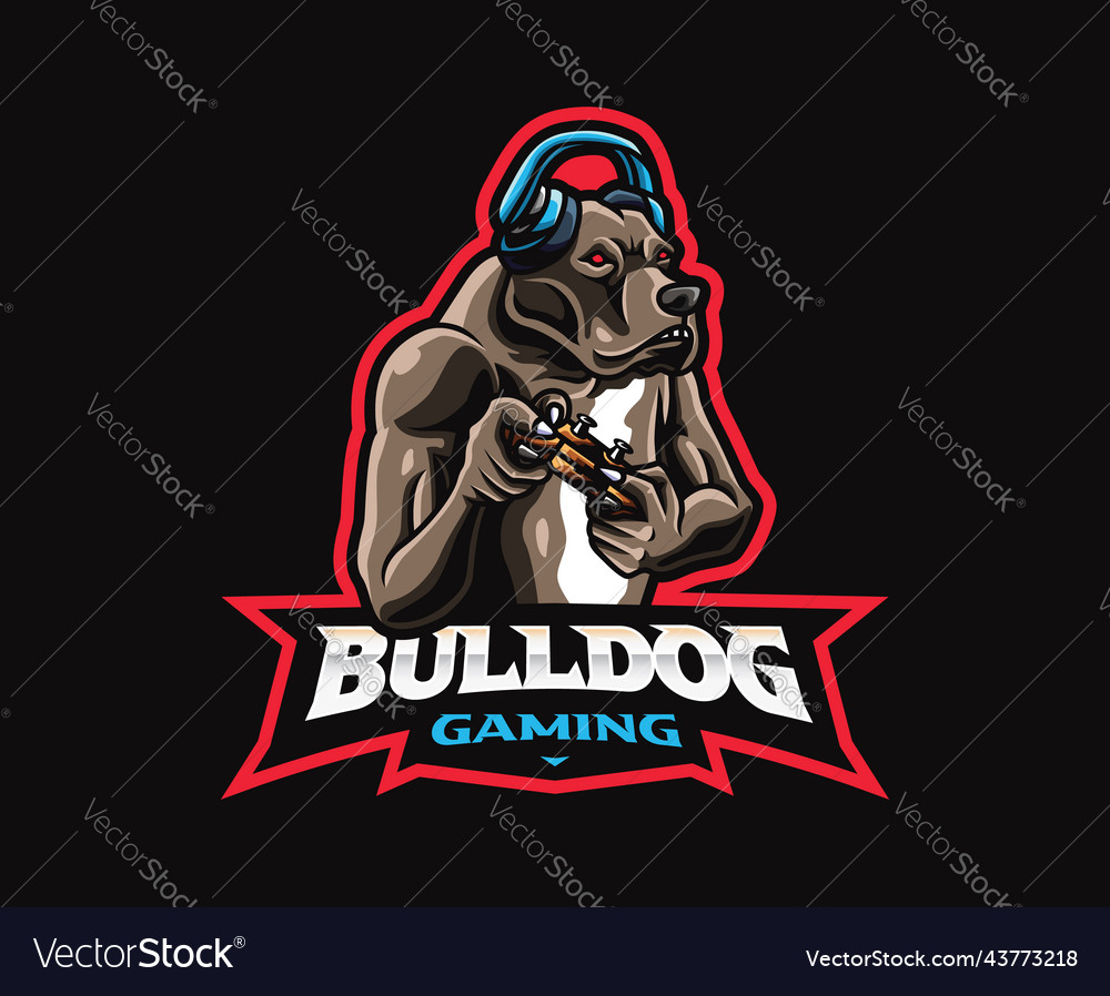 Bulldog Wilder Maskottchen Logo Design