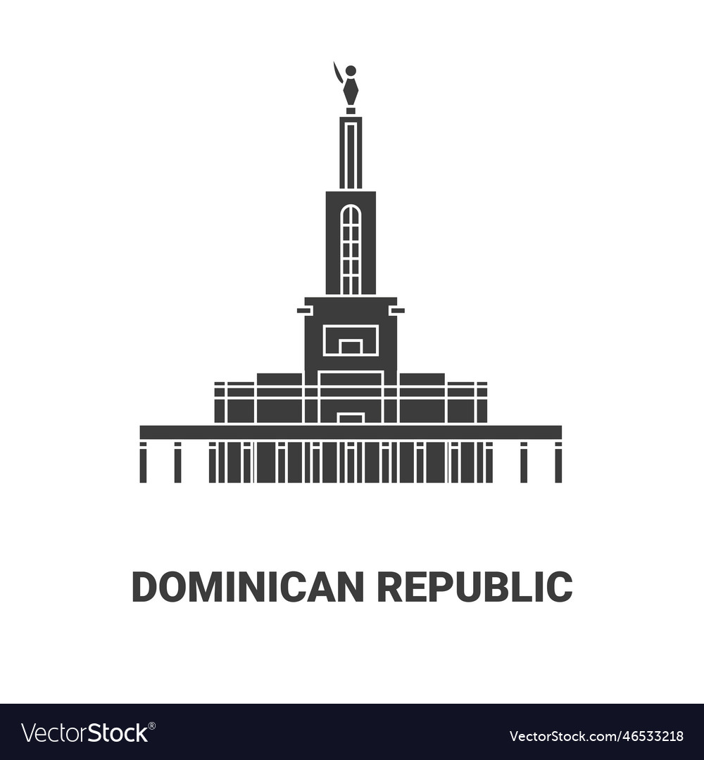 Dominican republic travel landmark Royalty Free Vector Image