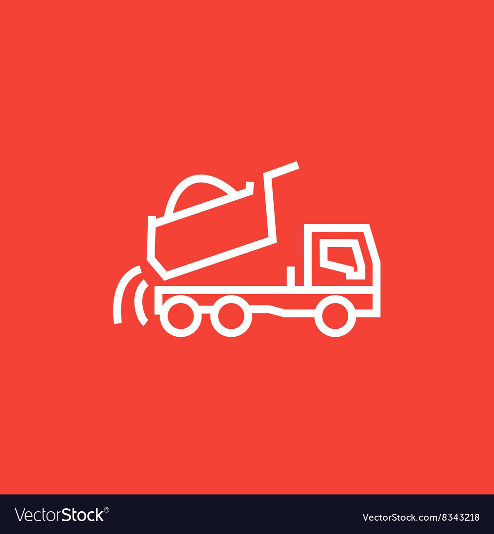 Dump LKW Linie Symbol