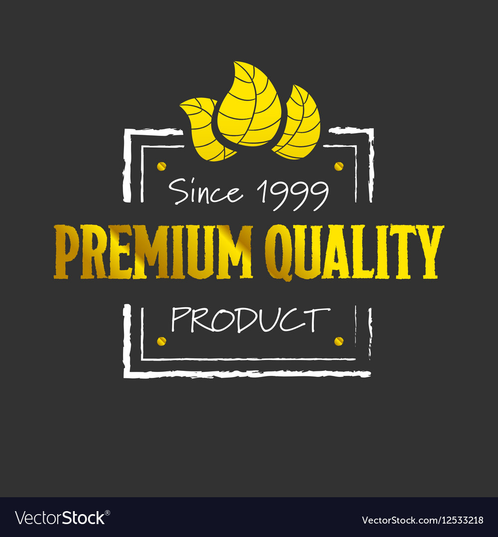 Golden premium quality logotype