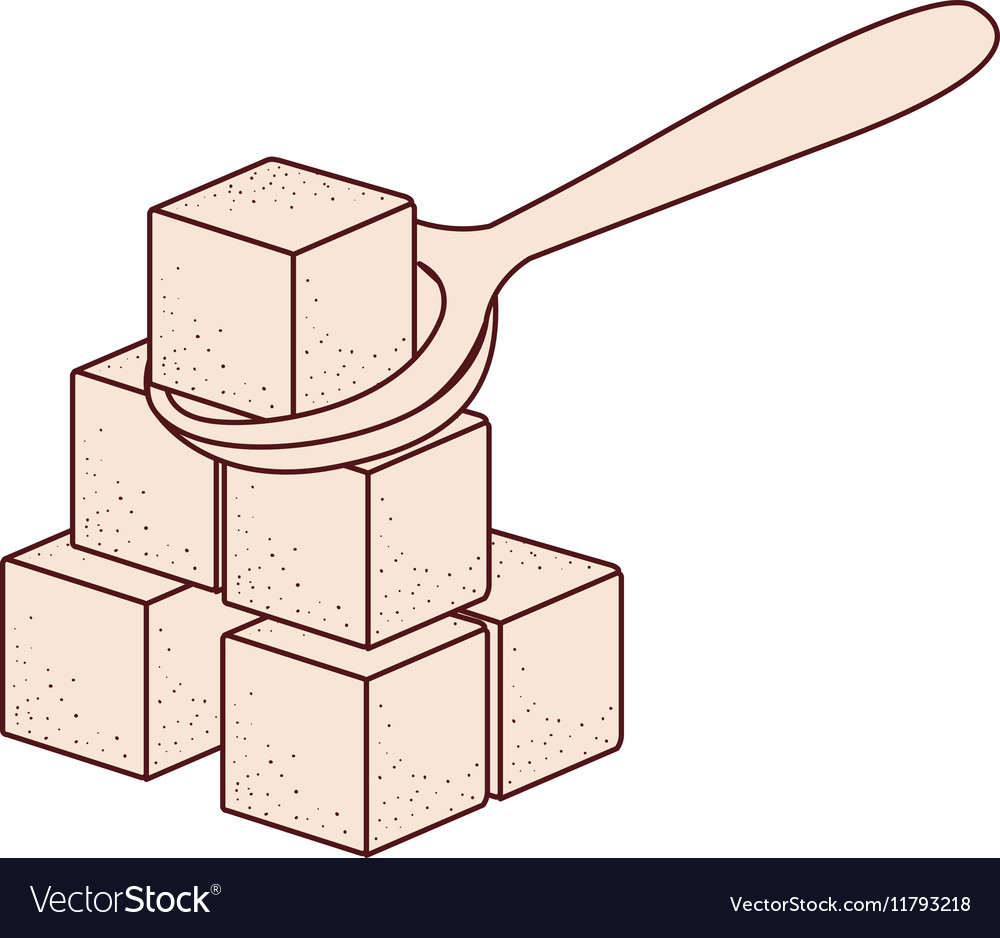 Isolated sugar and spoon design Royalty Free Vector Image